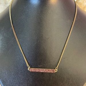 BCBG Rhinestone Positivity Necklace Size 18.5 Inches